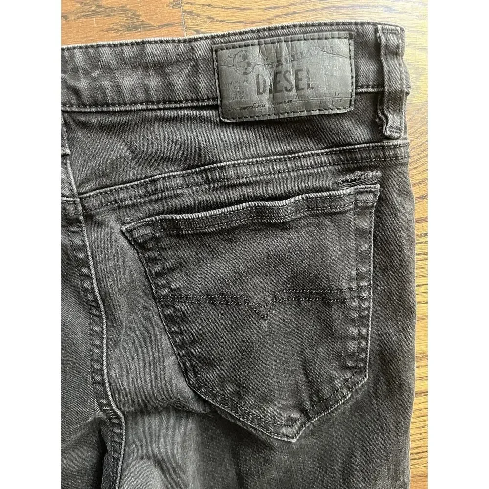 Diesel Skinzee women black stretch jeans Sz 30 wash 0813E